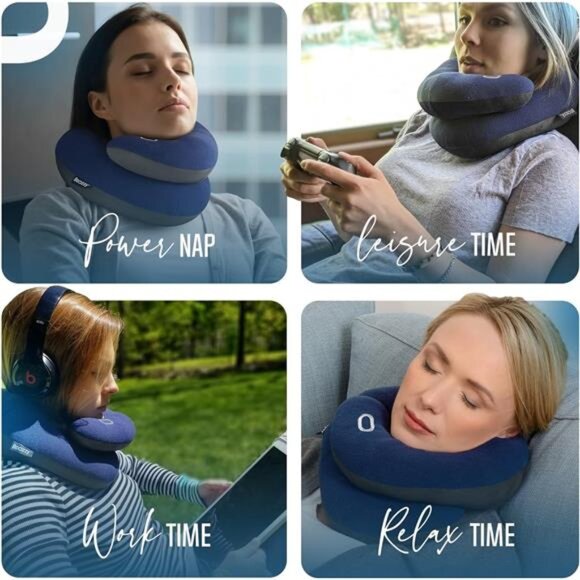 Neck Pillow for Travel Provides Double Support to The Head, Neck - Picture 5 of 7
